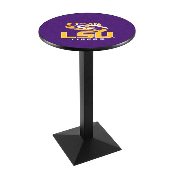 42" Blk Wrinkle Louisiana State Pub Table